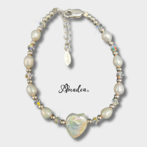 BeLoved Sterling Silver Heart Pearl Bracelet