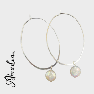 Pearl of Great Price Silver Hoop Earrings
