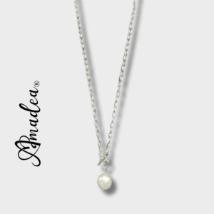 Pure Simplicity Sterling Silver Coin Pearl Necklace