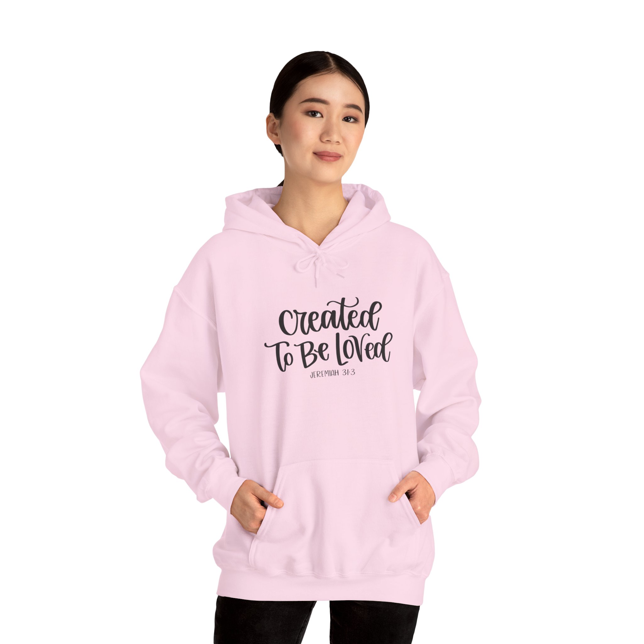 Created To Be Loved - Heavy Blend™ Hooded Sweatshirt - Image 2